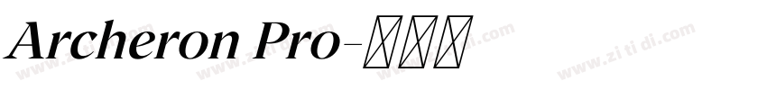 Archeron Pro字体转换